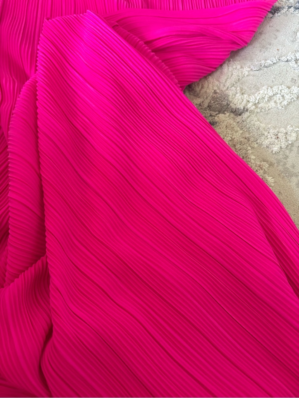 a new day Hot Pink Pleated Midi Dress - Picture 3 of 5